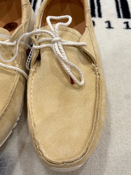 OluKai Ka\'a Driver Italian Suede Leather Lace Up Loafers - Golden Sand main image 6